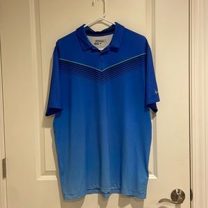 Men's Blue NIKE Golf Tour Performance Shirt, size L